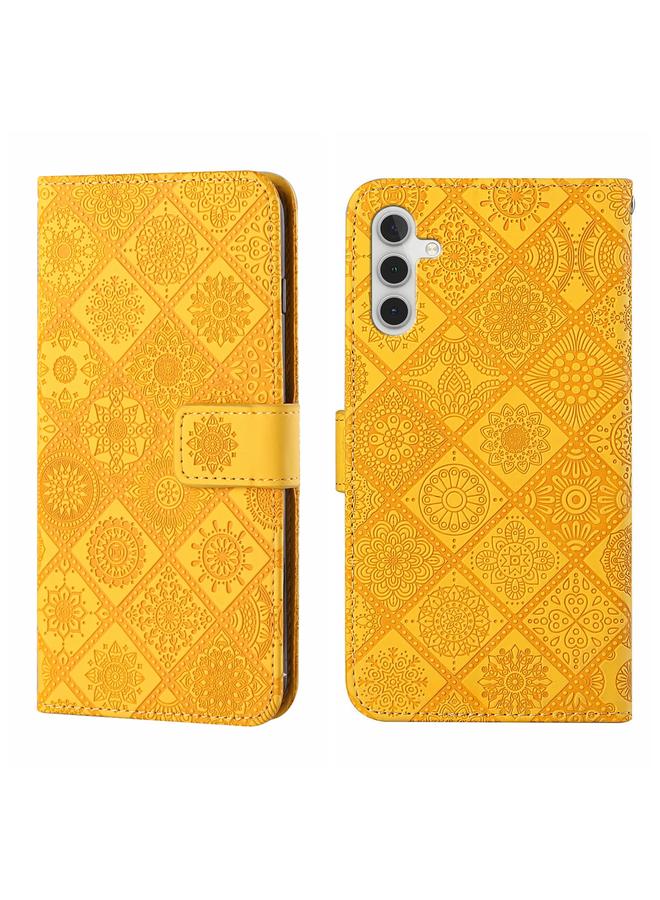 اس-توب جراب لهاتف Samsung Galaxy A05S مصنوع من الجلد بنمط عرقي منقوش - Image 1