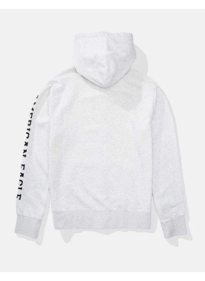 American Eagle AE Graphic Heather Zip-Up Hoodie