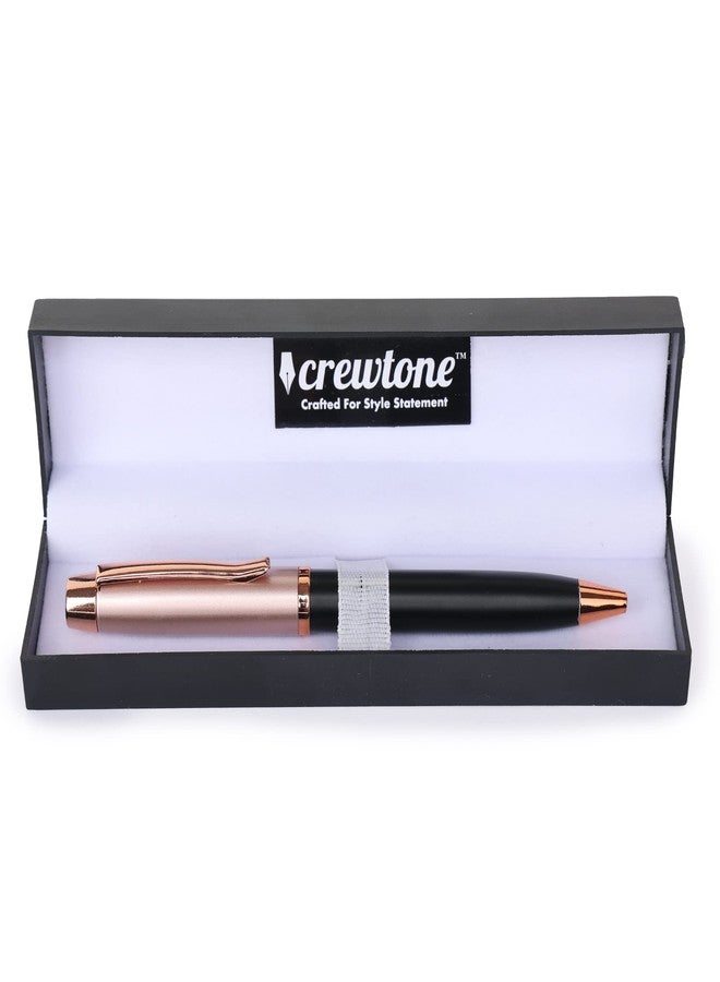 Crewtone 7011 Esthetic Cooper Finish Cap Matt Black Body with Cooper Trim, Crafted Clip Luxury Metal Ball Point Pen, Fine Nib Gift Set for Men & Women, Executives, Office, with Gift Box. - Image 3