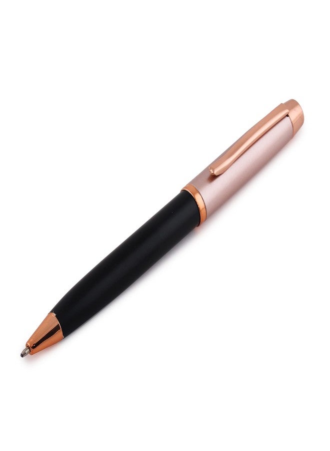 Crewtone 7011 Esthetic Cooper Finish Cap Matt Black Body with Cooper Trim, Crafted Clip Luxury Metal Ball Point Pen, Fine Nib Gift Set for Men & Women, Executives, Office, with Gift Box. - Image 1