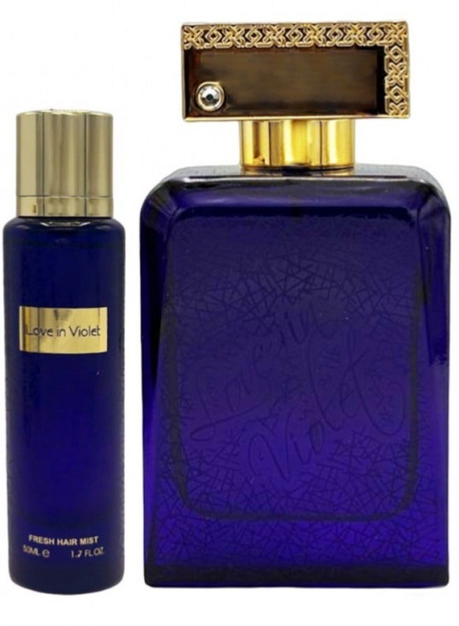 Love n Violet perfume set 100 ml + hair freshener 50 ml