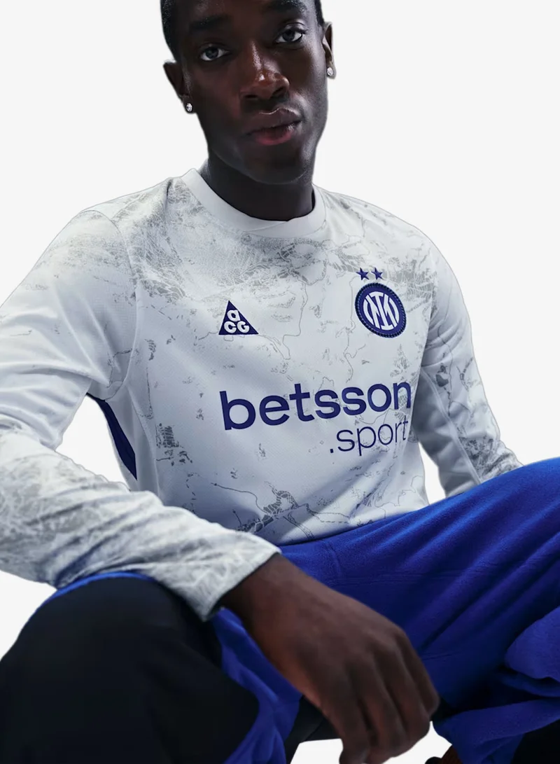 Nike WHITE/WHITE/(HYPER BLUE) (FULL SPONSOR) Inter Milan Dri-Fit Stadium Jersey for Men | Best Price UAE