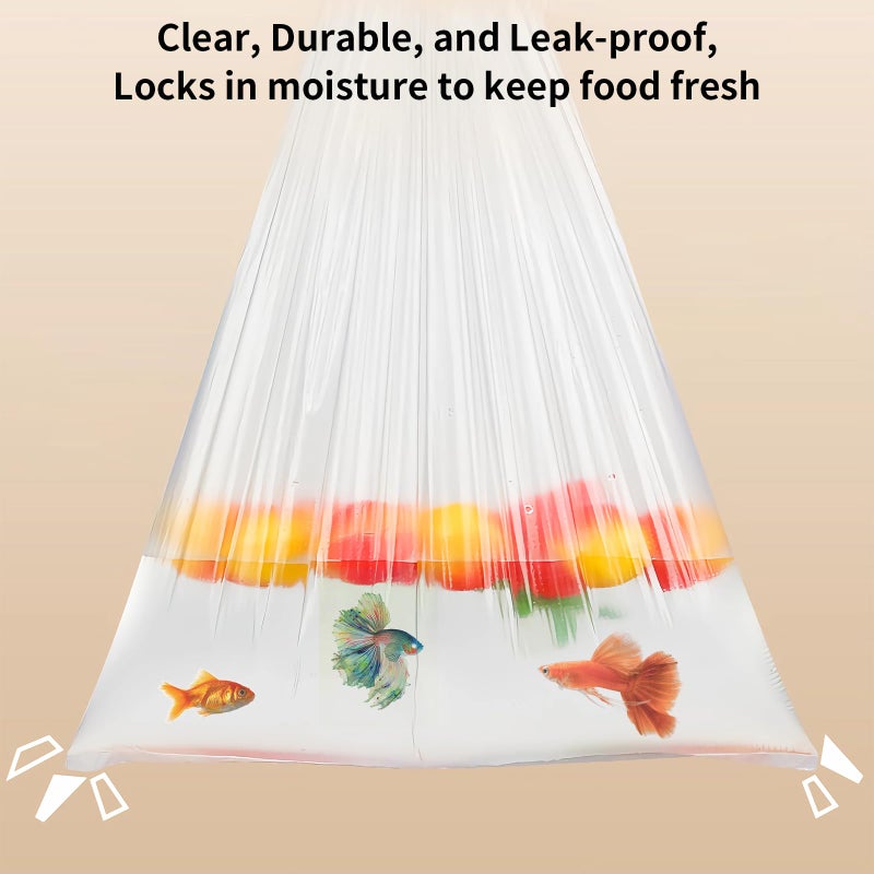 MultiLabel 10" x 14" Clear Plastic Produce Bag on a Roll, Food Storage Bags for Vegetables, Bread, Fruits and Meat, Easy To Tear, Continuous Roll- 500 Bags/Roll - [1 Rolls] - Image 4