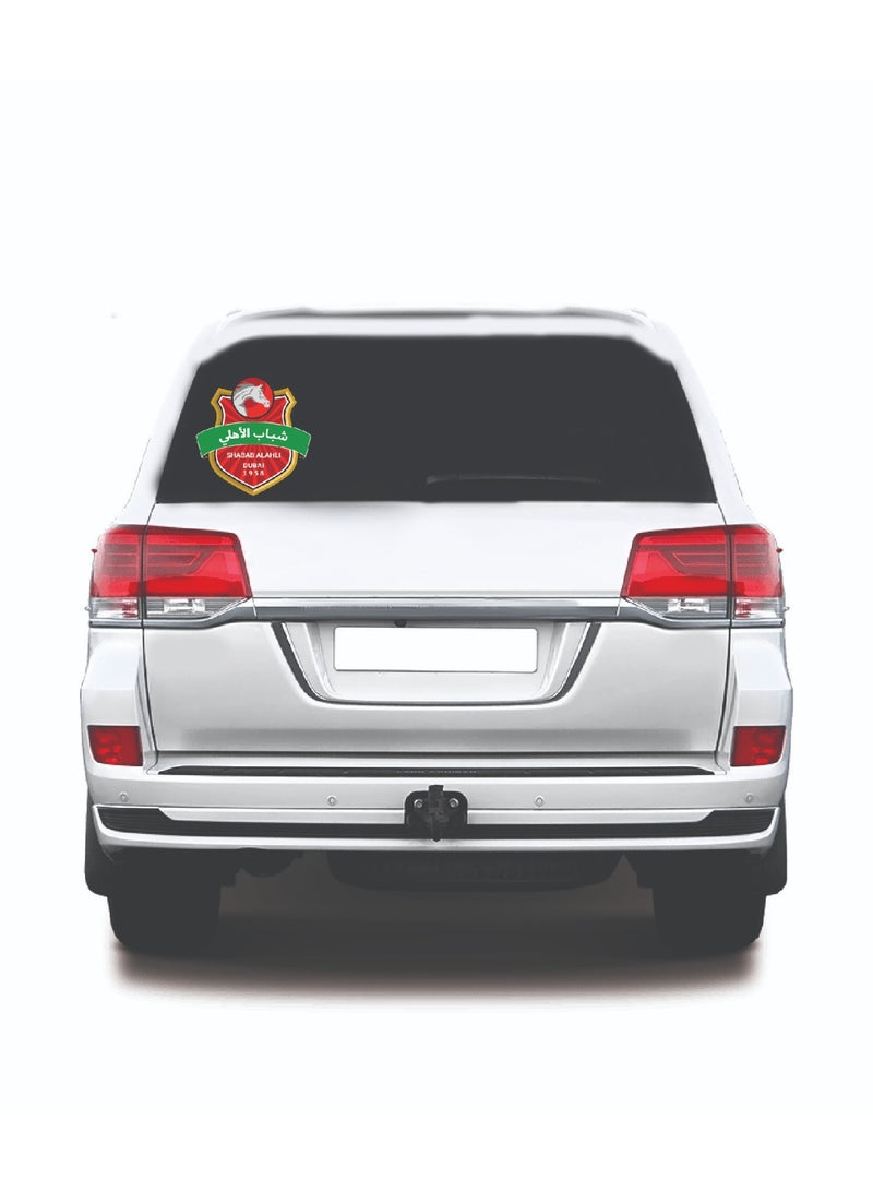 Shabab Alahli Dubai Club Crest Car Sticker, Vinyl, Glossy Finish, Red, White, Green and Gold, Waterproof, Modern Style - Image 2