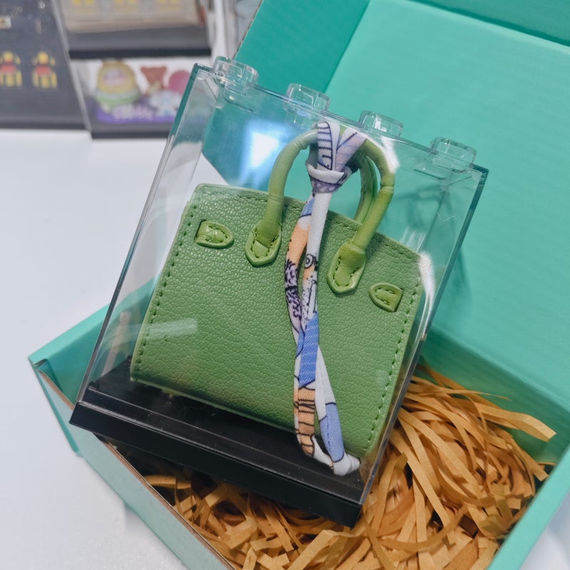Fairy Forest Green Mini House Bag Charm with Earphone Storage Pouch - Image 3