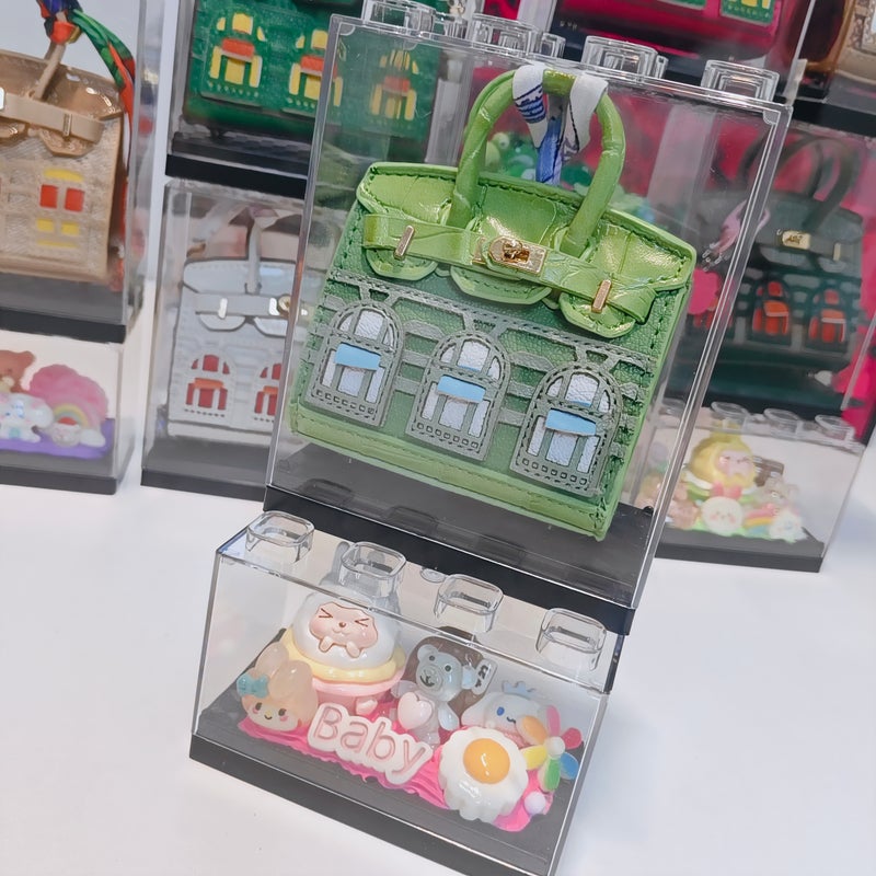 Fairy Forest Green Mini House Bag Charm with Earphone Storage Pouch - Image 1