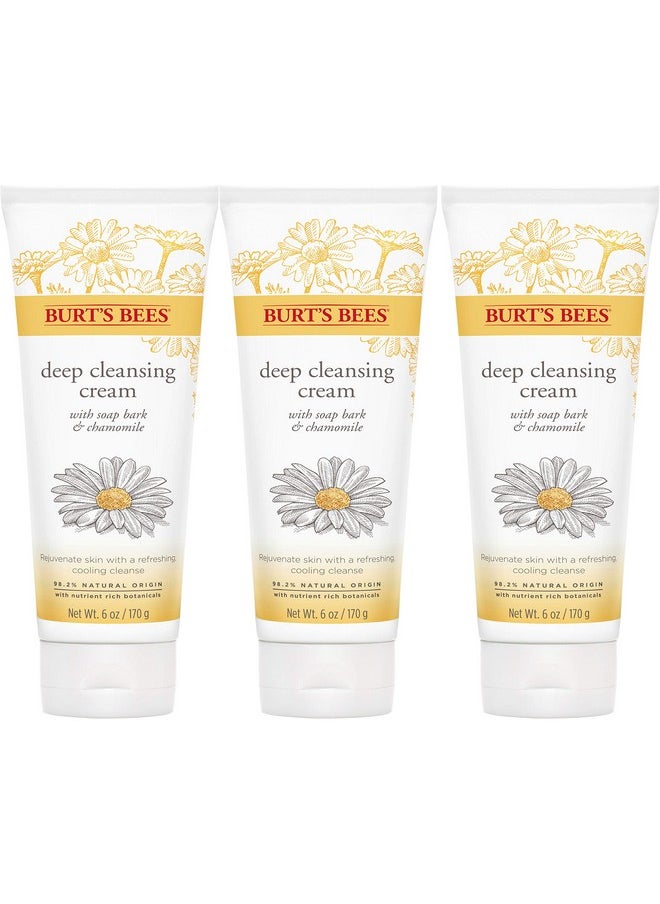 Burts Bees Soap Bark And Chamomile Deep Cleansing Cream, 6 Ounces (Pack Of 3)  - Image 1