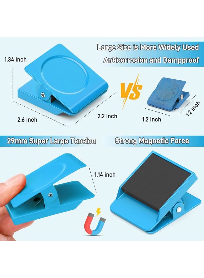 FINDMAG Extra Large Clip Magnets, 4 Pack Coloful Magnetic Clips Heavy Duty, Magnet with Clips for Home, Refrigerator, Hanging, Kitchen, Office - 2.2 Inch - Image 2