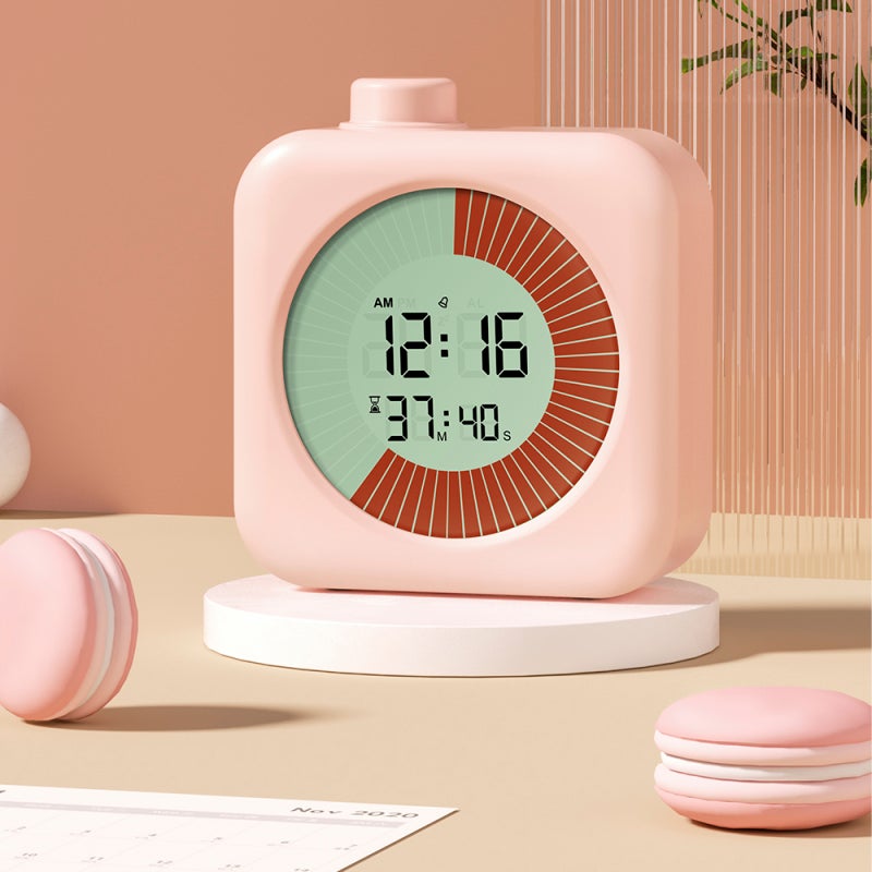 Visual Timer For Kids: Pink 60-Minute Mechanical Timer - Visible Time Display With Snooze & Dual Count Functions For Home Learning Kitchen Time Management - Image 5