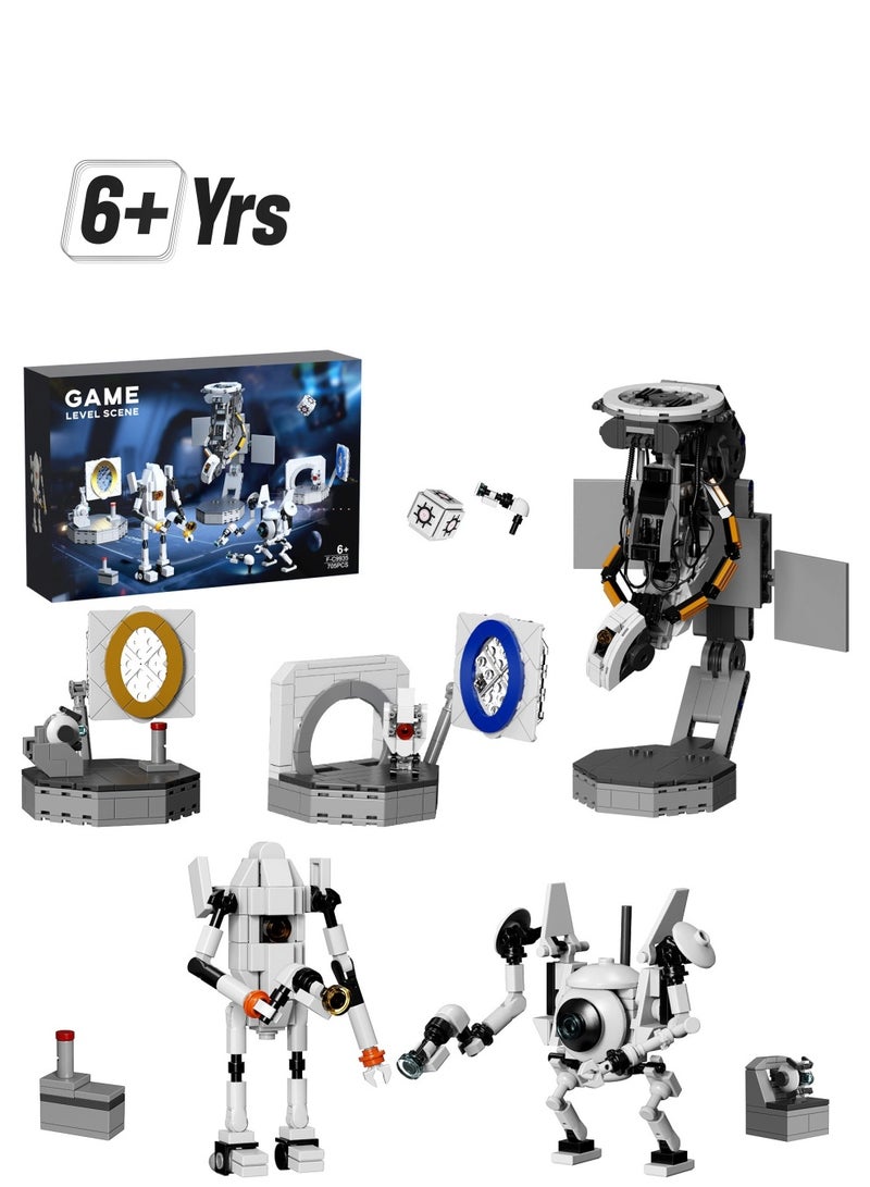 Portal Building Block Set, Awesome Glados Science Action Figure Model Toy, Atlas and P-Body Testing Supervisor Robot Construction Playset Birthday for Kids Fans(705 PCS) - Image 1