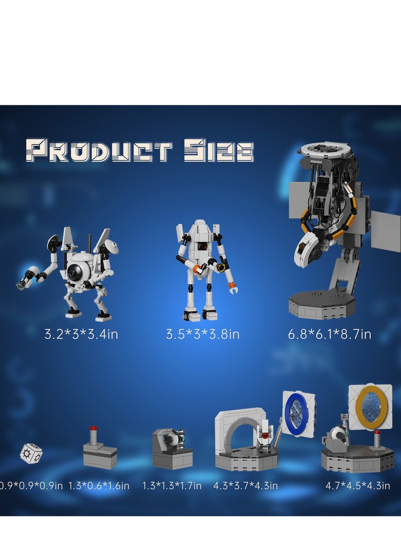 Portal Building Block Set, Awesome Glados Science Action Figure Model Toy, Atlas and P-Body Testing Supervisor Robot Construction Playset Birthday for Kids Fans(705 PCS) - Image 2
