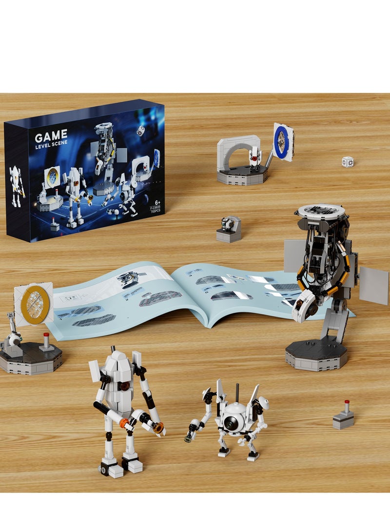 Portal Building Block Set, Awesome Glados Science Action Figure Model Toy, Atlas and P-Body Testing Supervisor Robot Construction Playset Birthday for Kids Fans(705 PCS) - Image 3