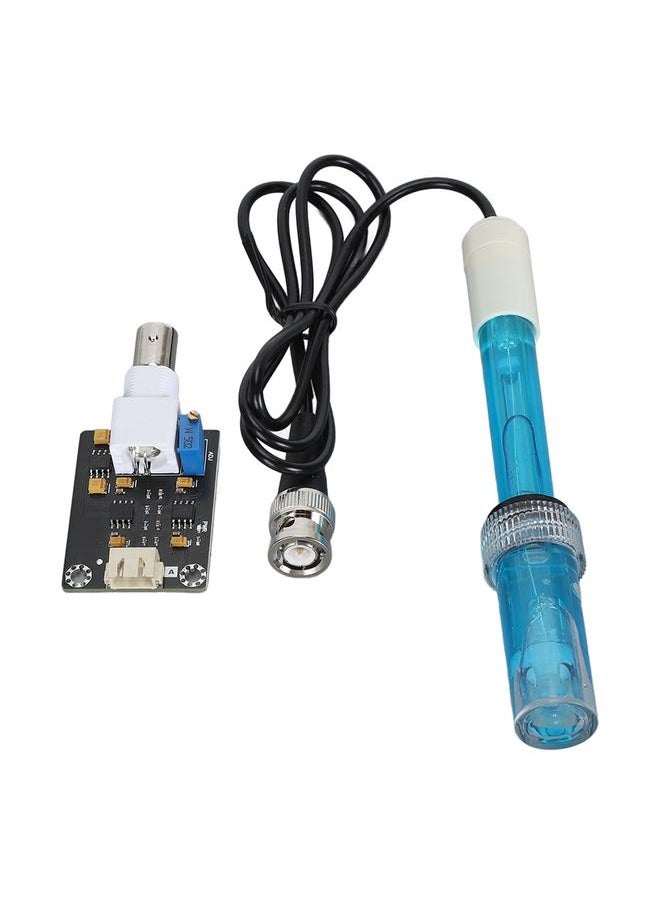 Thoraya - PH Sensor Module 0.1pH Accuracy 0‑14 Value BNC XH2.54 Interface PH Electrode Probe Kit with Power Indicator - Image 1