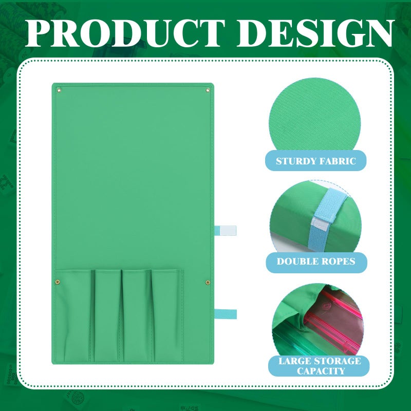 Locmeo 1 Pcs Mahjong Bags Protective Sleeve for Mahjong Racks and Pushers Tile Bag Accessory 20 Inch, Empty Mah Jong Bag Only(Green) - Image 3