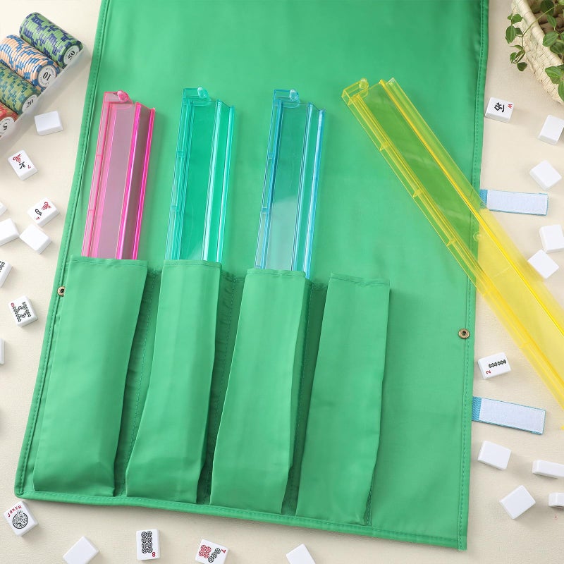 Locmeo 1 Pcs Mahjong Bags Protective Sleeve for Mahjong Racks and Pushers Tile Bag Accessory 20 Inch, Empty Mah Jong Bag Only(Green) - Image 5