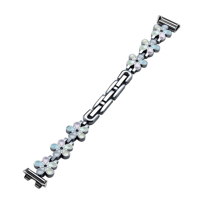 erorex For Huawei Band 10 / 9 / 8 Sun Petal Metal Watch Band(Silver) - Image 1