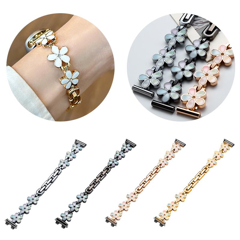 erorex For Huawei Band 10 / 9 / 8 Sun Petal Metal Watch Band(Silver) - Image 2