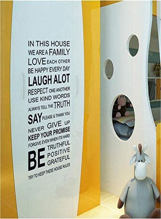 ORiTi ملصقات حائط قابلة للإزالة من ORiTi لتزيين غرفة المعيشة - اقتباسات إنجليزية في هذا المنزل - Image 3