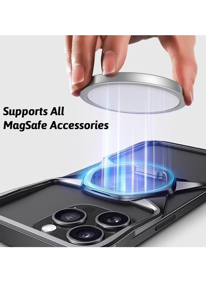 general iPhone 15ProMax/15Pro/15 Case Metal Bumper Frame with Integrated Bracket is MagSafe compatible - Image 3