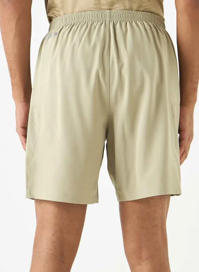 Kappa Kappa Logo Print Shorts with Elasticated Waistband and Pockets