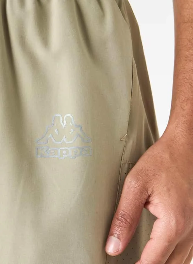 Kappa Kappa Logo Print Shorts with Elasticated Waistband and Pockets