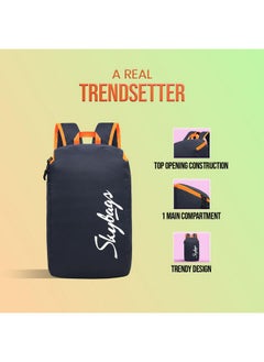 Skybags Skybags Casual Daypack 15L With Spacious Compartment, Webbing Grab Handle & Highlight Zippers Standard Backpack| Navy Blue | Klik  - Image 3