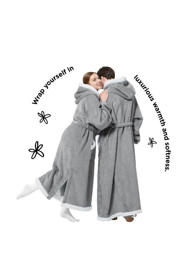 Wearable Blanket Hoodie, Oversized Hoodie, Comfy Blanket Sweatshirt,Sweater Blanket, Warm Cozy Blanket Sweatshirt with Giant Pocket and Belt for Girlfriend, Mom  - Image 2