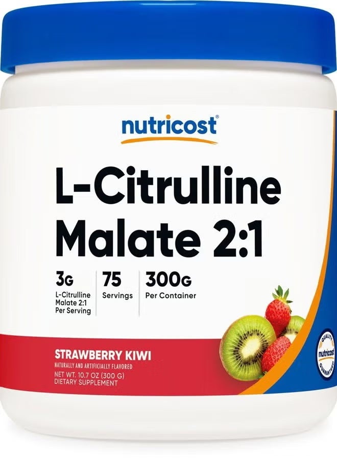 Nutricost, L-Citrulline Malate 2:1, Strawberry Kiwi , 10.7 oz (300 g) - Image 1
