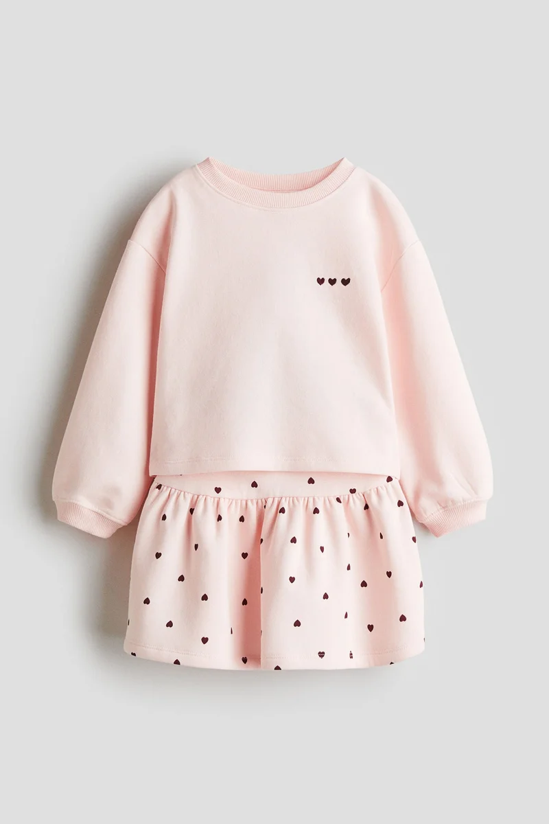 H&M 2-piece sweatshirt and skirt set