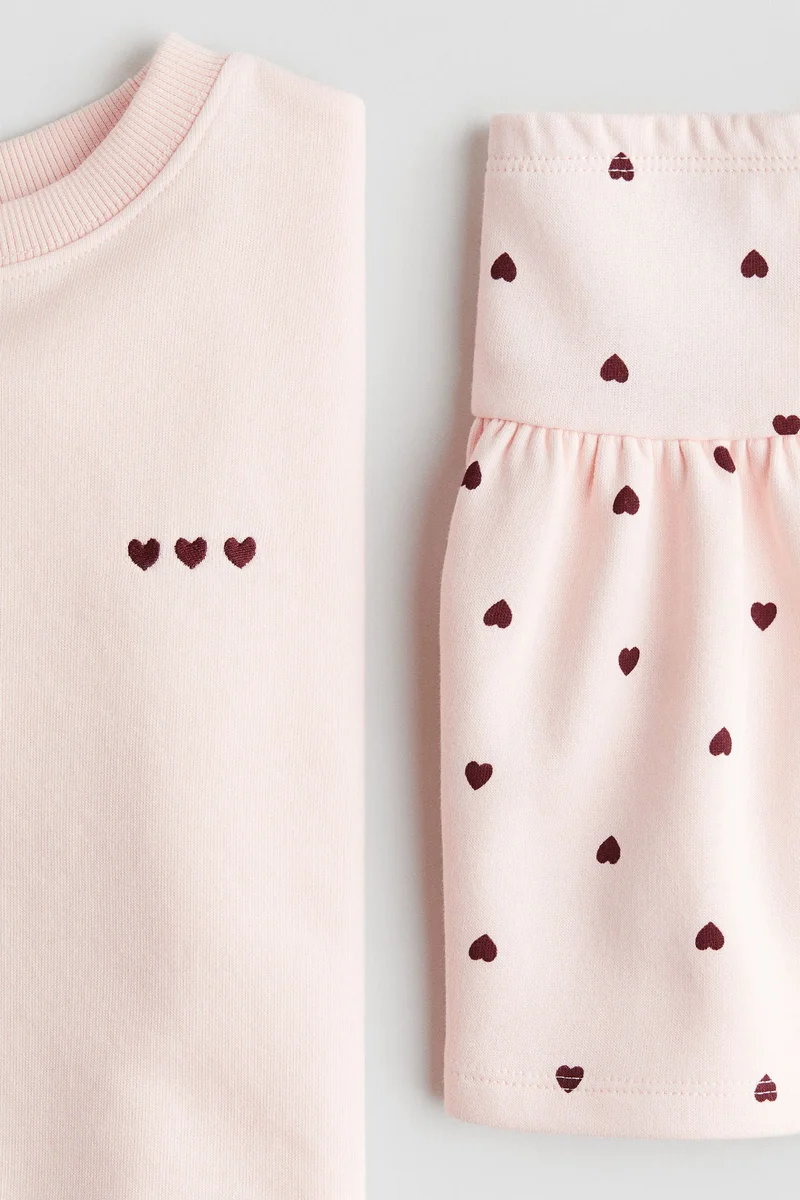 H&M 2-piece sweatshirt and skirt set