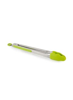 Generic Stainless Steel Silicone Bbq Cooking Salad Food Serving Kitchen Tongs - Green 
