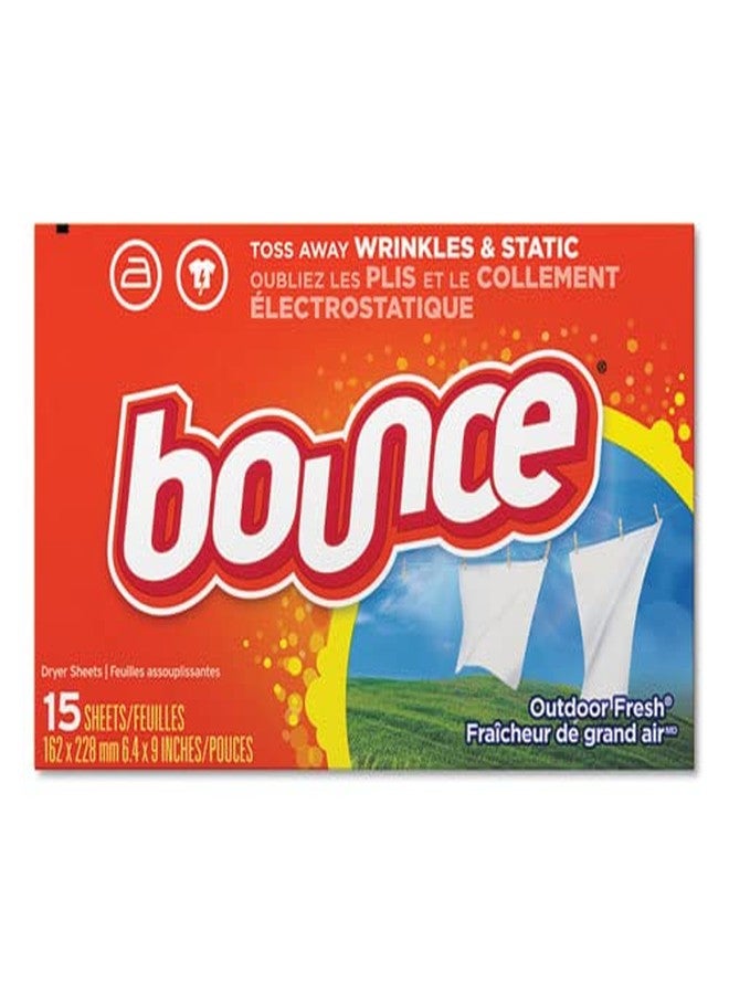 Bounce Fabric Softener Sheets, Outdoor Fresh, 15/box - Image 1