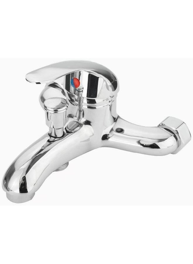 Chrome Wash Basin And Shower Mixer Tap  Sleek Monobloc Faucet With Pop-Up Click Waste For Effortless Hot And Cold Water Control