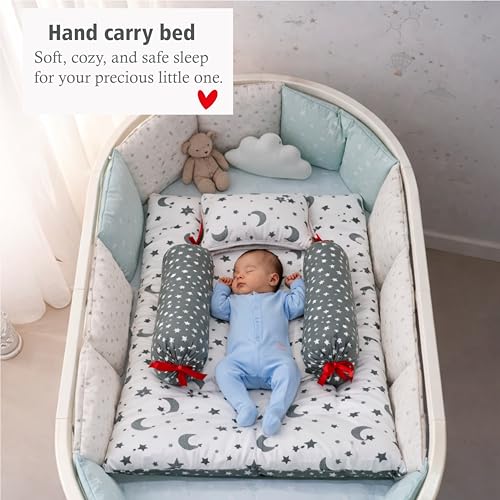 Infantbond 60 in 1 Summer Season New Born Baby Complete Daily Items Combo | Baby Gift Set (0-6 Months) (Grey Moon) - Image 5