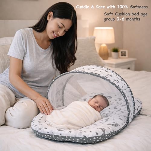 Infantbond 60 in 1 Summer Season New Born Baby Complete Daily Items Combo | Baby Gift Set (0-6 Months) (Grey Moon) - Image 3