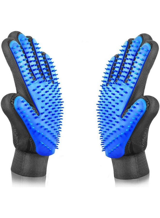 softNLux Pet Grooming Glove - Gentle Deshedding Brush Glove - Efficient Pet Hair Remover Mitt - Massage Tool Enhanced Five Finger Design - Perfect for Dogs & Cats with Long & Short Fur with Training Whistle - Image 3