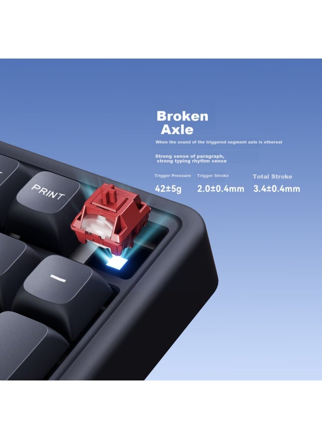 Ausdom H98 Mechanical Keyboard, Tri-mode Wireless Customizable Keyboard, Gasket Multi-layer Sound-absorbing Filling, Full-key Hot-swappable, Bluetooth Gaming And Office Computer Keyboard - Huyun Qing
