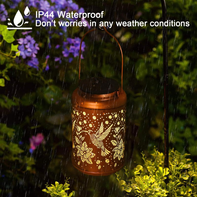 Cawalap Mothers Day Gifts for Mom Grandma - Birthday Day Gifts for Women, Garden Decor Solar Lantern, Home Docor Solar Lamps, Hummingbird Solar Lights Outdoor Waterproof, Decorations Outside for Yard - Image 5