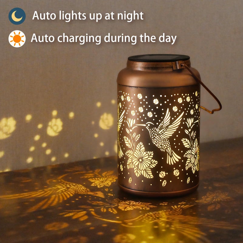 Cawalap Mothers Day Gifts for Mom Grandma - Birthday Day Gifts for Women, Garden Decor Solar Lantern, Home Docor Solar Lamps, Hummingbird Solar Lights Outdoor Waterproof, Decorations Outside for Yard - Image 4