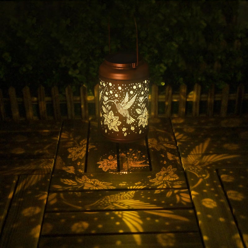 Cawalap Mothers Day Gifts for Mom Grandma - Birthday Day Gifts for Women, Garden Decor Solar Lantern, Home Docor Solar Lamps, Hummingbird Solar Lights Outdoor Waterproof, Decorations Outside for Yard - Image 2