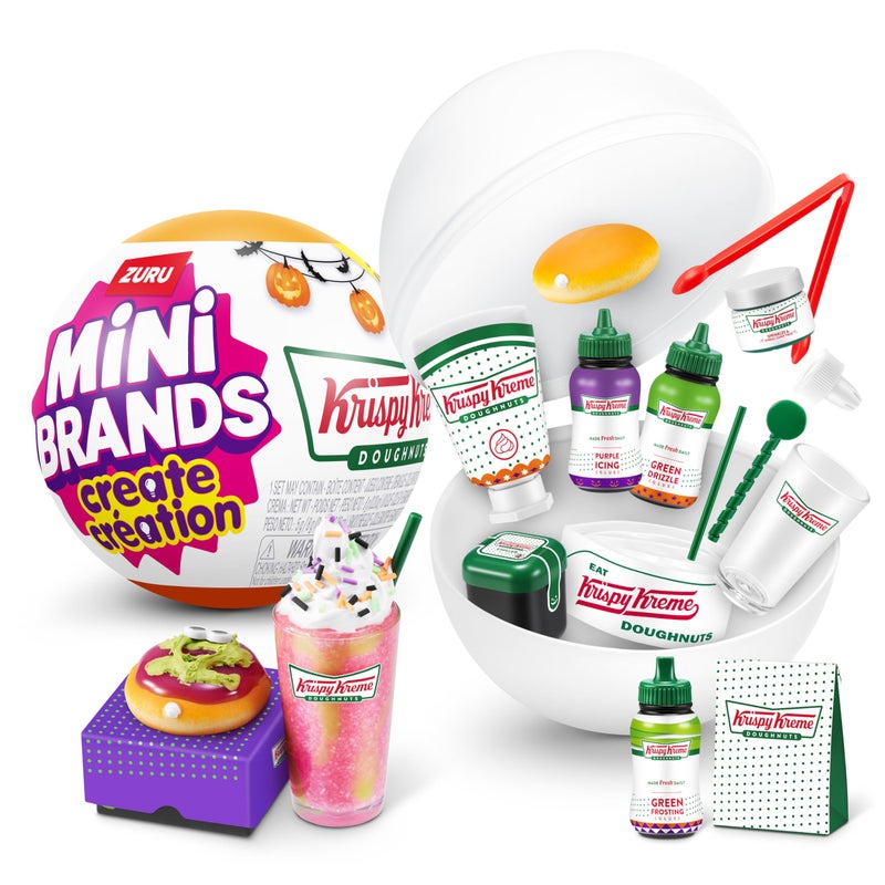 Mini Brands Create Krispy Kreme Halloween Series 1 Capsule by ZURU, Licensed Mini Collectibles, Mystery Blind Packaging, DIY, Crafts, Resin Play, Novelty, Replica Food, NOT Edible, Collectors, 8+ - Image 1