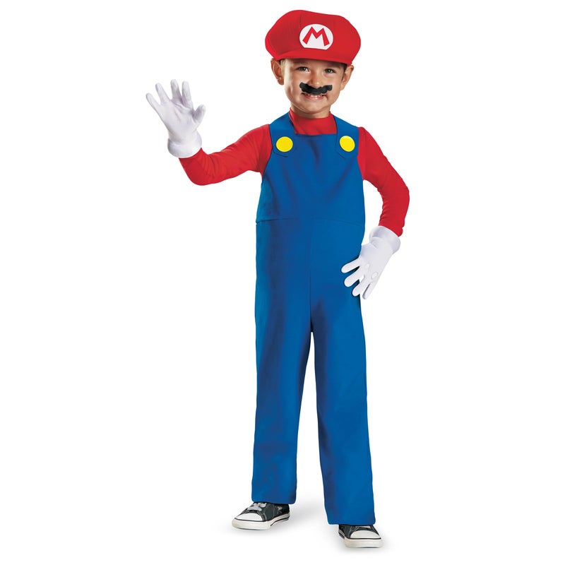 Disguise Nintendo Super Mario Brothers Mario Boys Toddler Costume, Medium/3T-4T - Image 1