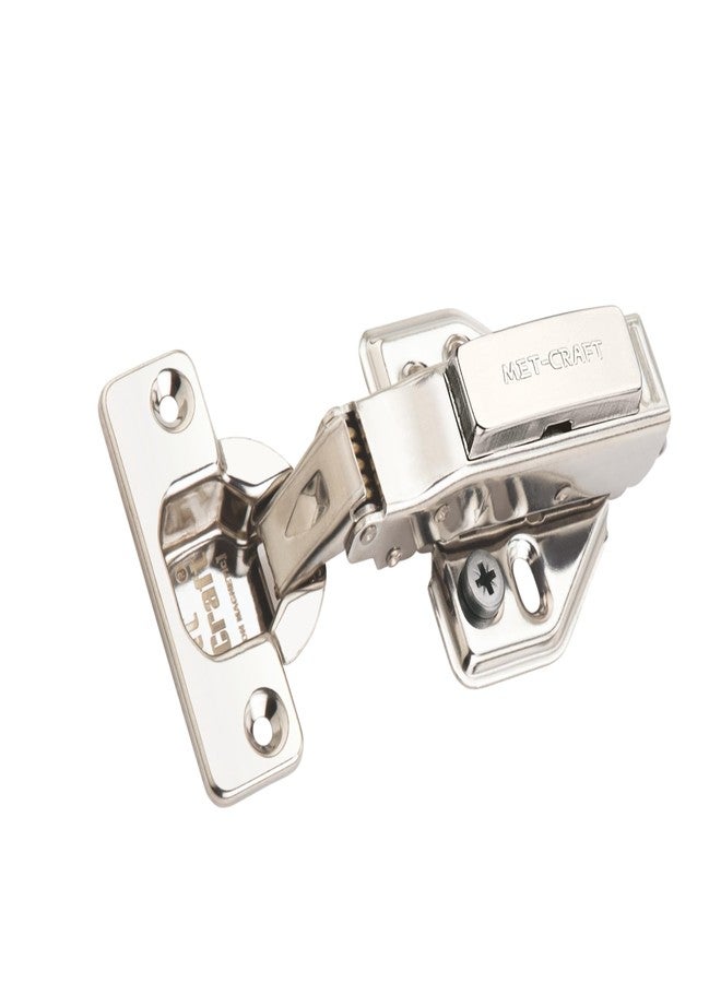 Met Craft 16 Degree Stainless Steel Non Magnetic 3D Heavy Soft Close Hydraulic Concealed Hinges for Inset Door Pack of 3 Pair (16 Degree Crank, Silver) - Image 2