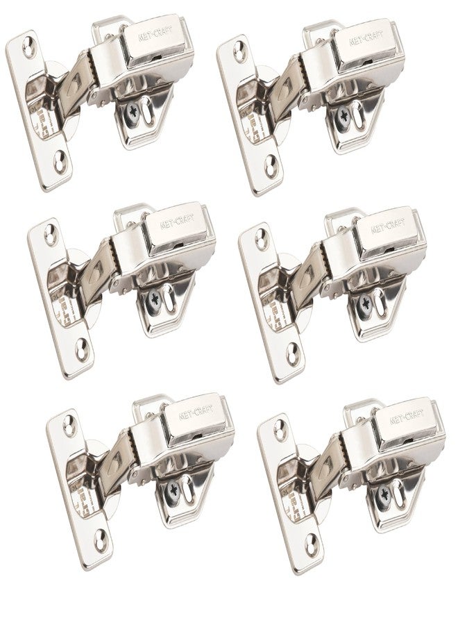 Met Craft 16 Degree Stainless Steel Non Magnetic 3D Heavy Soft Close Hydraulic Concealed Hinges for Inset Door Pack of 3 Pair (16 Degree Crank, Silver) - Image 1