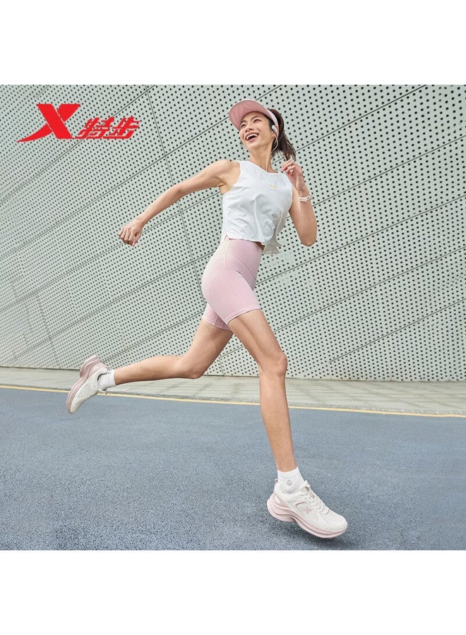 Xtep Women's Running Shoes Lightweight Breathable Mesh Shock Absorption Casual Sneakers Black Spring New Model