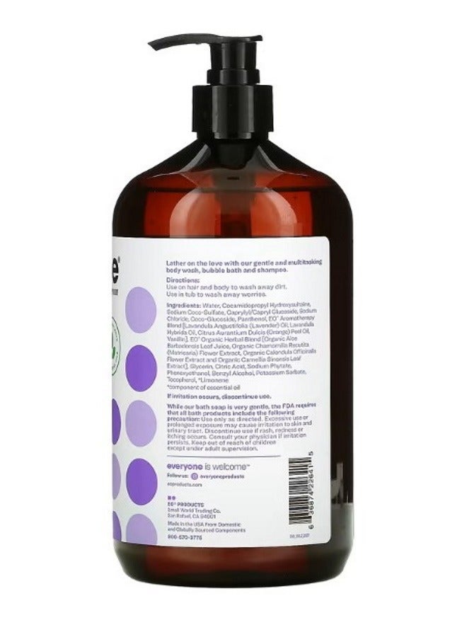 Everyone 3 in 1 Soap Body Wash Bubble Bath Shampoo Vanilla  Lavender 32 fl oz 946 ml - Image 2