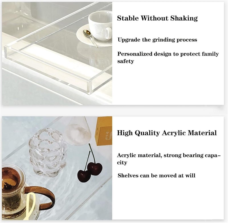 Al Raied ARS® 30" Modern Clear Acrylic Bathtub Caddy Tray for Luxury Bath - Image 4