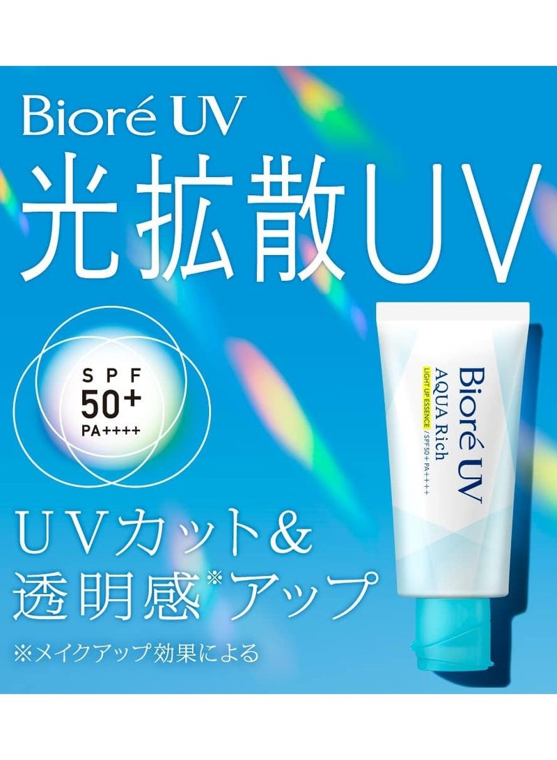Biore UV Aqua Rich Light Up Essence 70g SPF50 + PA ++++ Sunscreen - Image 4