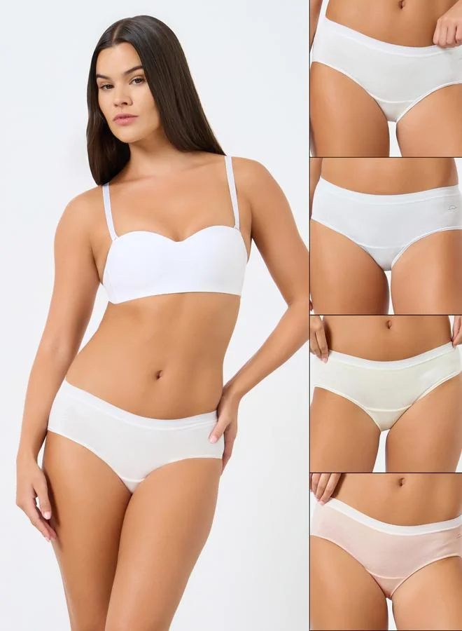 Styli Pack of 4 - Cotton Hipster Briefs with Logo on Side