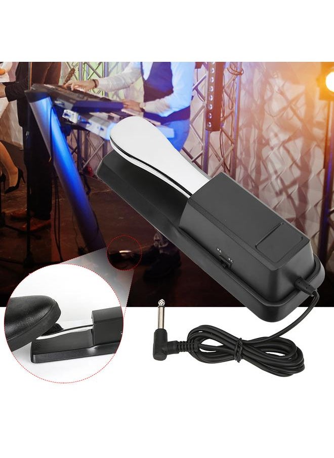 Thoraya - Sustain Pedal Metal Synthesizer Electric Piano Foot Damper Universal Keyboard Pedal - Image 1
